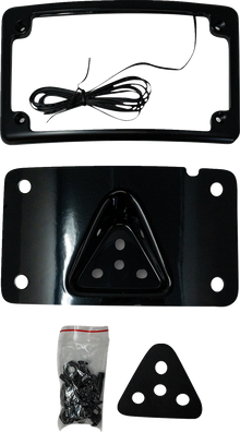 KODLIN USA 3-Hole License Plate Mount - Curved - Black KUS20352