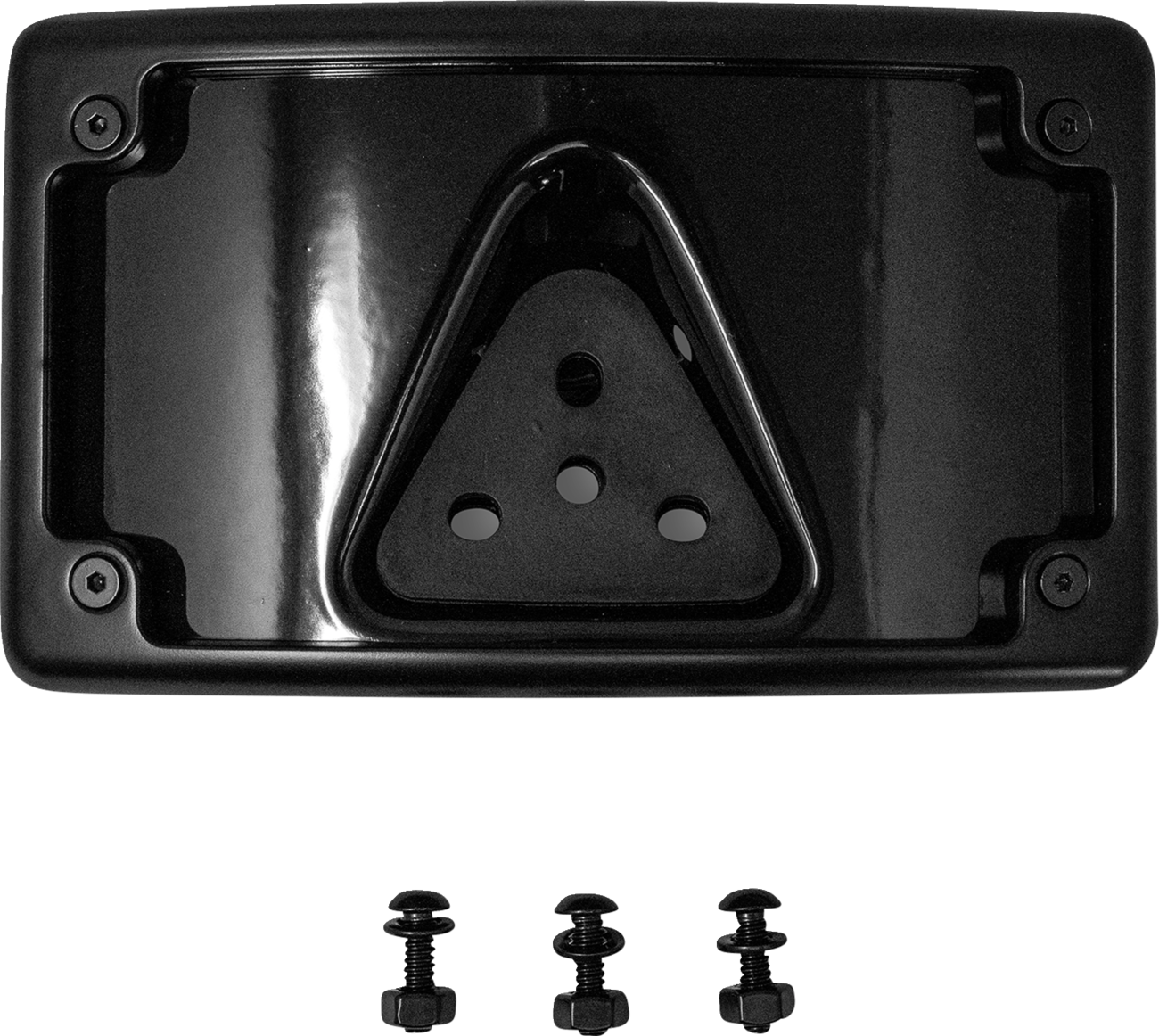 KODLIN USA 3-Hole License Plate Mount - Curved - Black KUS20352