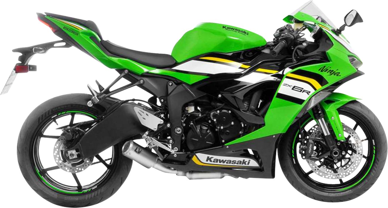 LEOVINCE LV Corsa S Slip-On Muffler - Titanium - Kawasaki ZX-6R 15413STU