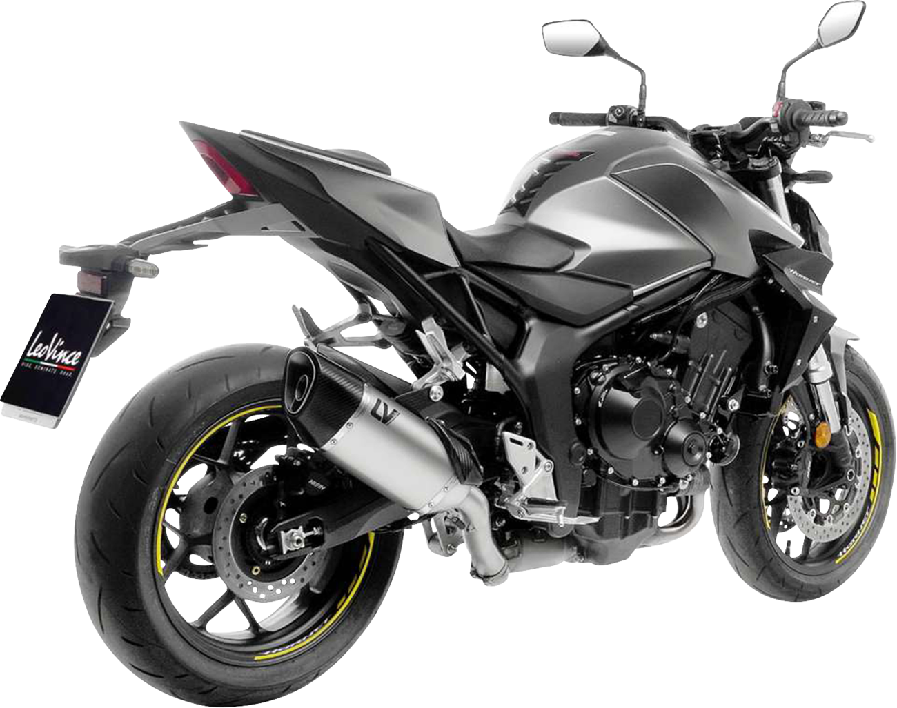 LEOVINCE LV-14 R Slip-On Muffler - Stainless Steel - Honda CB 1000 Hornet 15617U