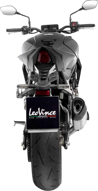 LEOVINCE LV-14 R Slip-On Muffler - Stainless Steel - Honda CB 1000 Hornet 15617U