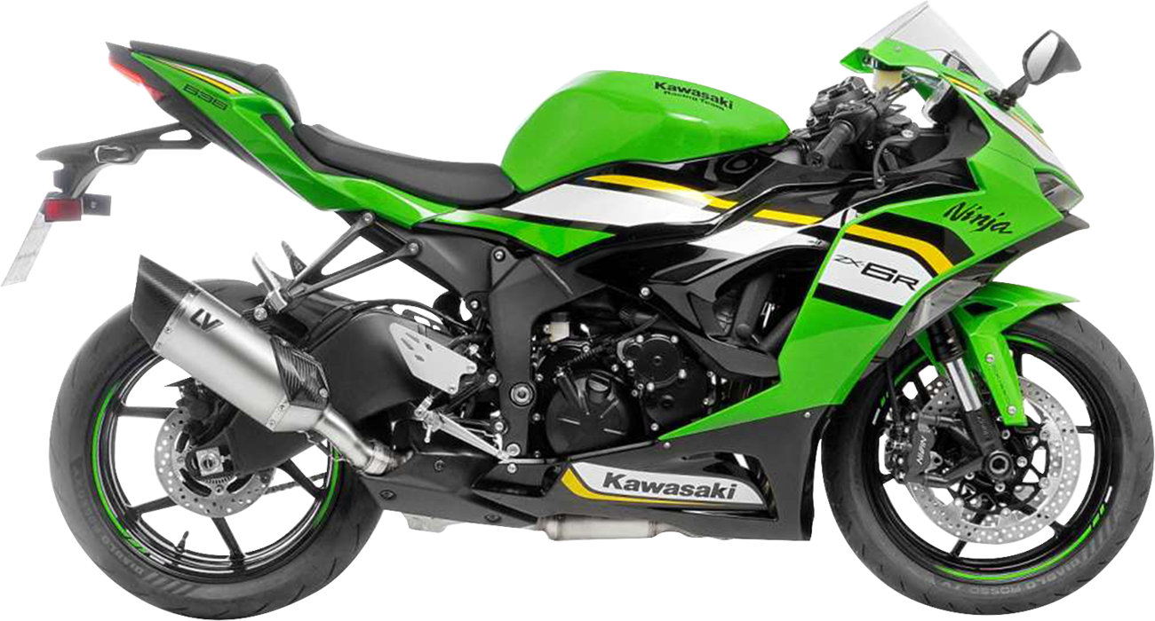 LEOVINCE LV-14 R Slip-On Muffler - Titanium - Kawasaki ZX-6R 15625TU