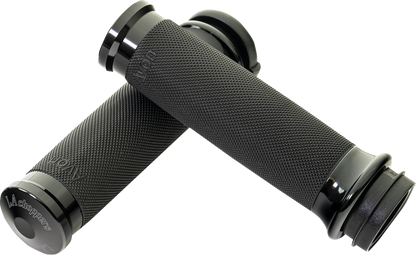 LA CHOPPERS County Line Grips - TBW - Black LA-7493-00B