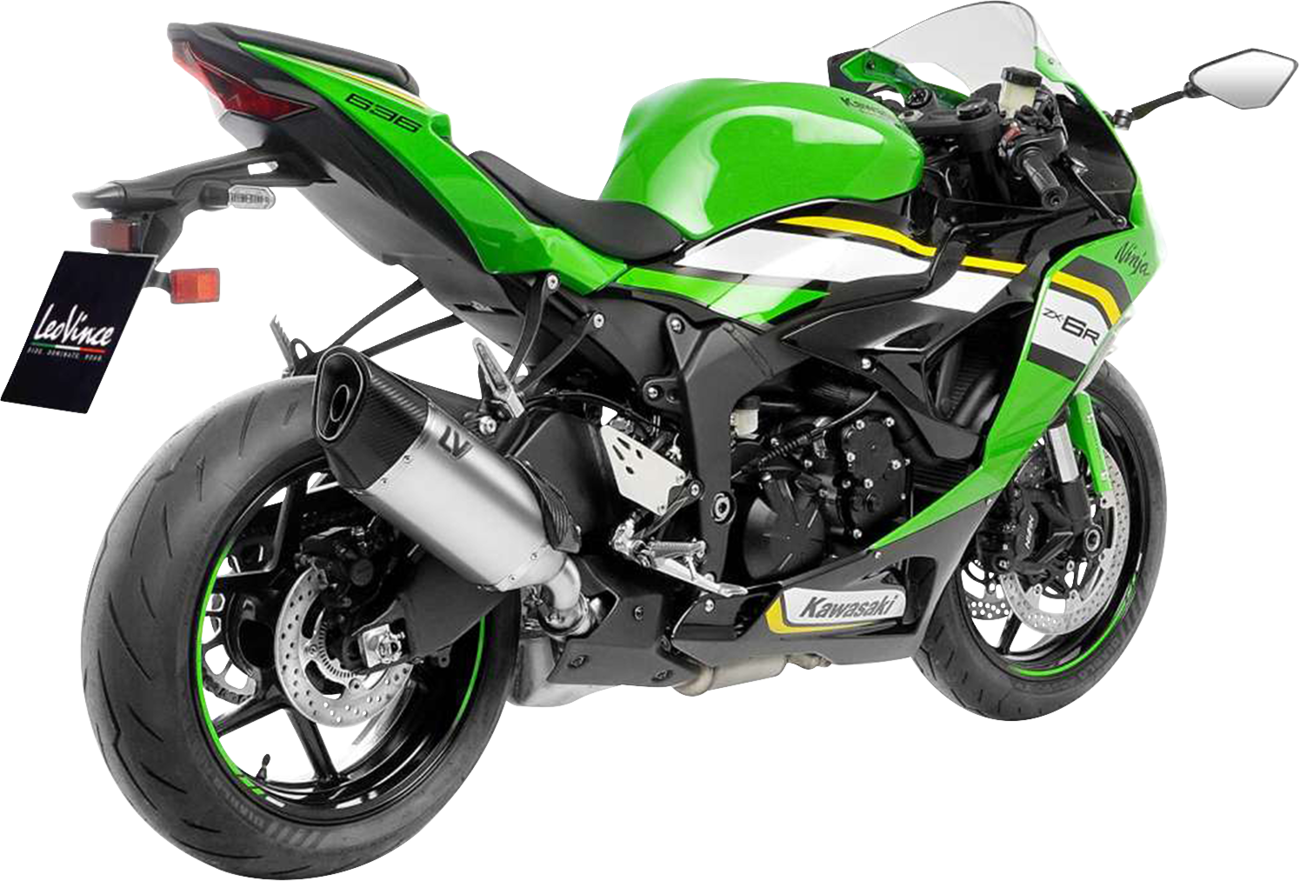 LEOVINCE LV-14 R Slip-On Muffler - Titanium - Kawasaki ZX-6R 15625TU