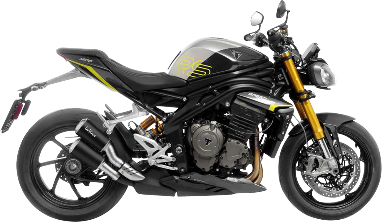 LEOVINCE LV-10 Black Edition Slip-On Muffler - Triumph Speed Triple 1200 RR/RS/RX 15271B