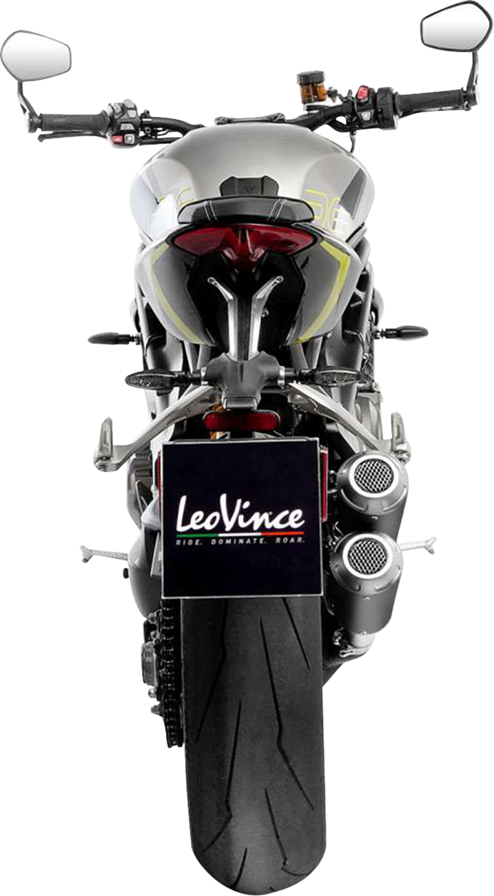LEOVINCE LV-10 Black Edition Slip-On Muffler - Triumph Speed Triple 1200 RR/RS/RX 15271B
