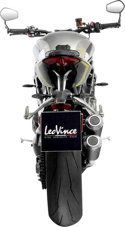 LEOVINCE LV-10 Black Edition Slip-On Muffler - Triumph Speed Triple 1200 RR/RS/RX 15271B