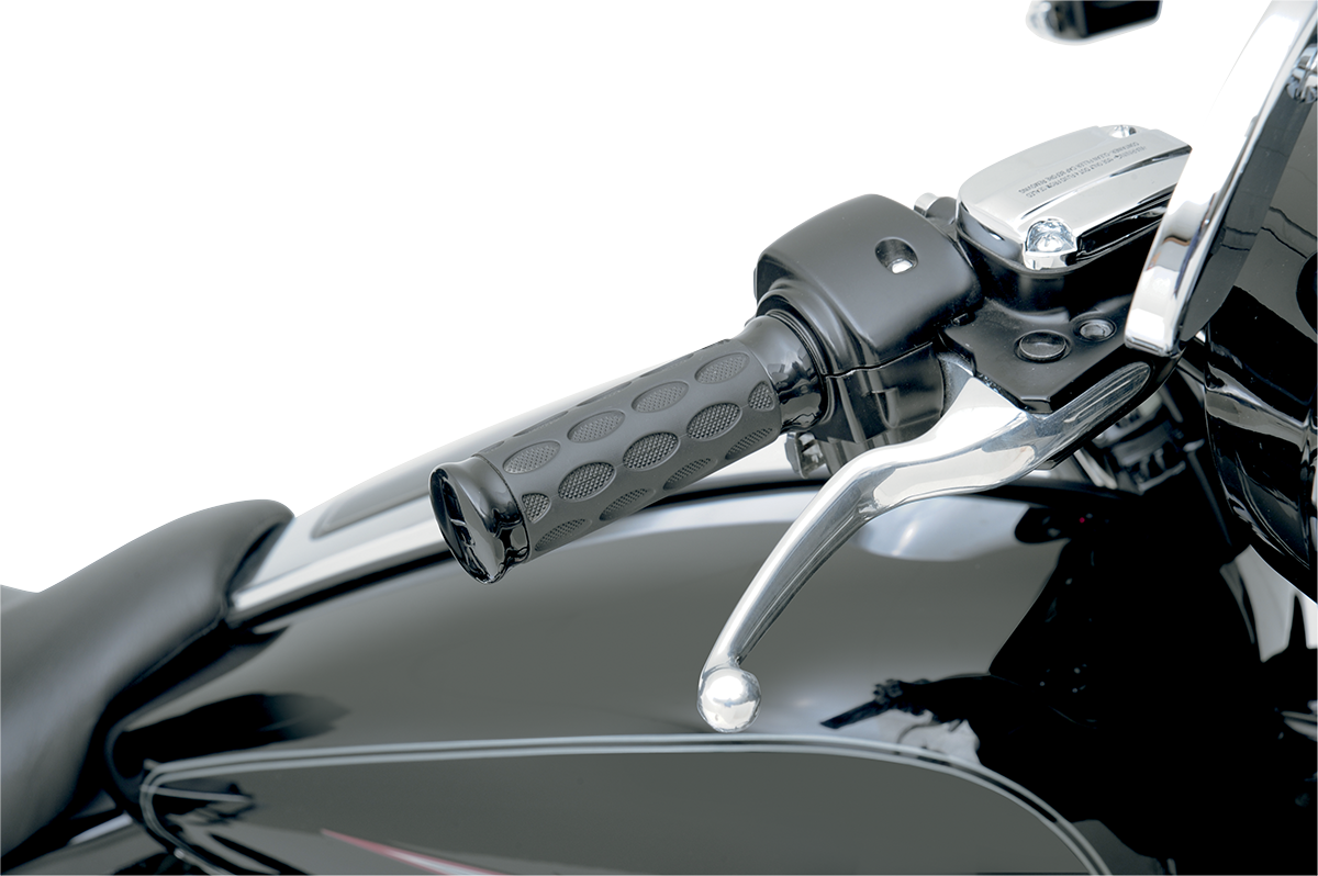 DRAG SPECIALTIES Custom Rubber Grips - Hotop - TBW - Black/Rubber 0630-0775