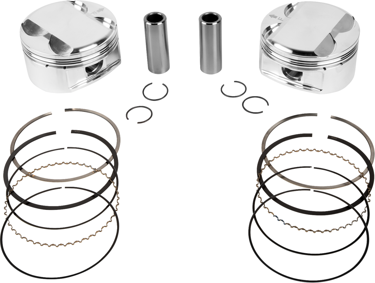 JE PISTONS Piston Kit - 3.937" Bore - 4.375" Stroke - 11.5:1 CR - 114" M8 398727