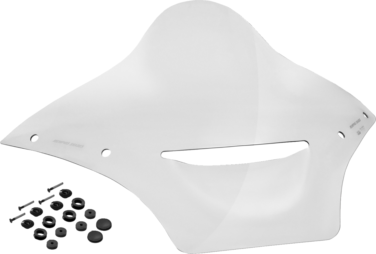 MEMPHIS SHADES Vented Windshield - BRL Race Bubble - Clear - FLTRX MBR101304