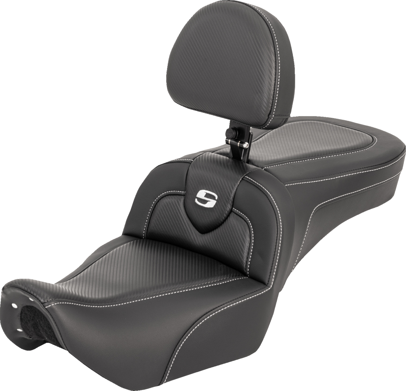 SADDLEMEN RoadSofa™ Seat - with Backrest - Carbon Fiber - RH975 '22-'25 822-11-185BR