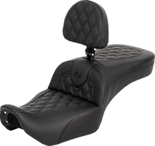 SADDLEMEN RoadSofa™ Seat - with Backrest - Lattice Stitch - RH975 '22-'25 822-11-182BR