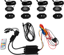 MOOSE OFFROAD Rock Light Kit - RGB - 4 Pods 100-3614-PU