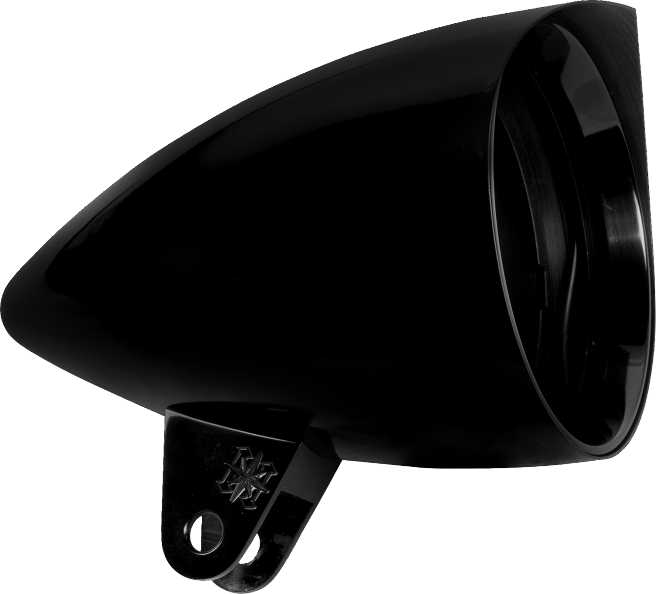 HEADWINDS Headlight Housing - 5-3/4" - Vampire Concours Rocket - Gloss Black 1-4900VZA