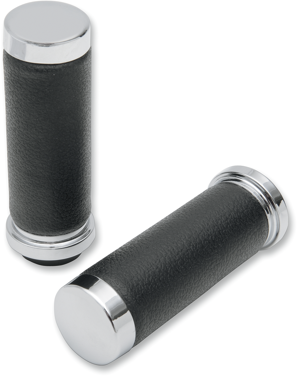 DRAG SPECIALTIES Textured Black Rubber Grips - TBW H17-0509T