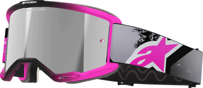 ALPINESTARS GOGGLES Vision 5 Goggle - Lahnd - Iron/Pink - Silver Mirror Lens 5100626-9284