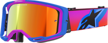 ALPINESTARS GOGGLES Vision 8 Goggle - Corp - Blue/Purple/Orange - Red Mirror Lens 5101625-7286