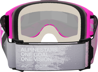 ALPINESTARS GOGGLES Vision 5 Goggle - Lahnd - Iron/Pink - Silver Mirror Lens 5100626-9284