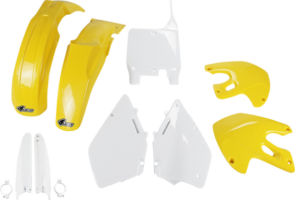 UFO Body Kit - OEM Yellow/White - Suzuki - RM '99-'00 SUKIT400F@999