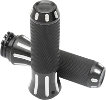 DRAG SPECIALTIES Custom Grips - Black Cut 354126