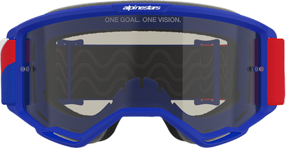 ALPINESTARS GOGGLES Vision Sand Goggle - Blue/Red/White - Dark Smoke Lens 5100826-7295