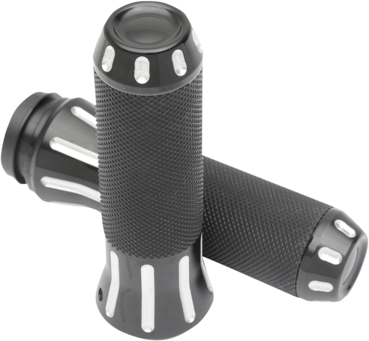 DRAG SPECIALTIES Custom Grips - TBW - Black Cut 354127