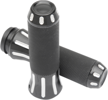 DRAG SPECIALTIES Custom Grips - TBW - Black Cut 354127