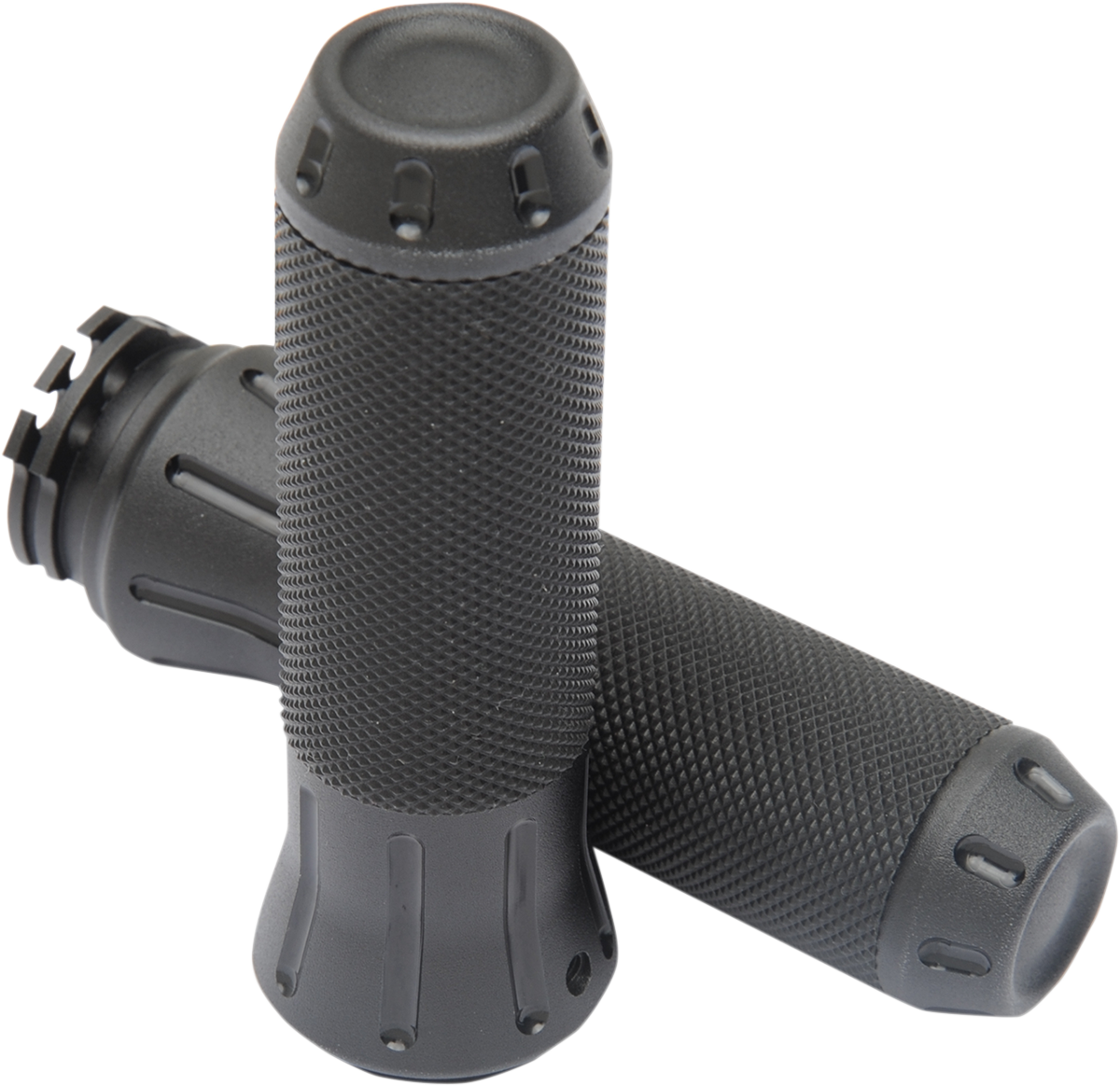 DRAG SPECIALTIES Custom Grips - Shot-Peened - Black 354131