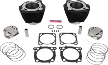 S&S CYCLE 136" Cylinder Kit - 4.625" Stroke - Wrinkle Black w/o Highlighted Fins - M8 910-0849A
