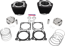 S&S CYCLE 132" Cylinder Kit - 4.500" Stroke - Wrinkle Black w/o Highlighted Fins - M8 910-0846A