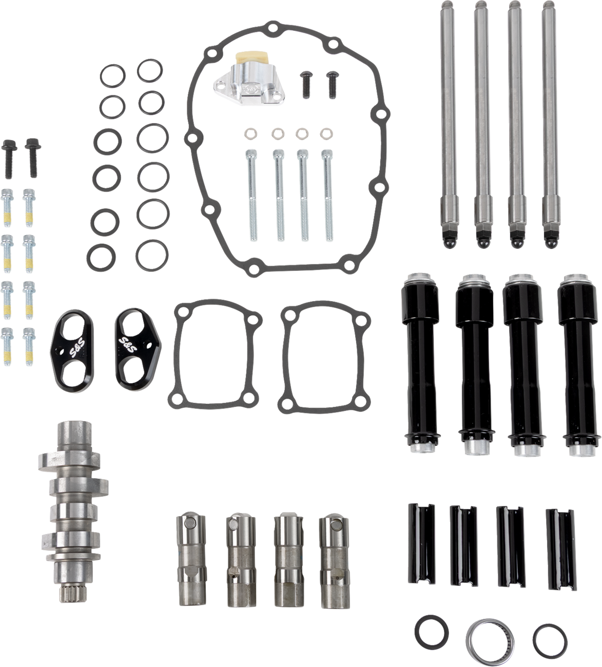 S&S CYCLE Camshaft Kit - 496 Chain Drive - Black Pushrod Tubes - M8 310-1410