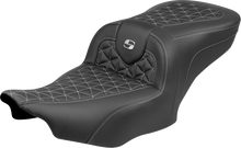 SADDLEMEN Roadsofa™ Seat - without Backrest - Silver Stitch - FLH/FLT '23-'25 823-07-21005