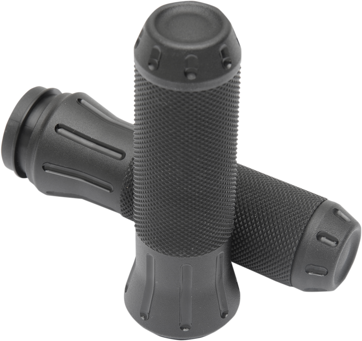 DRAG SPECIALTIES Custom Grips - Shot-Peened - TBW - Black 354132