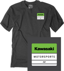 FACTORY EFFEX Kawasaki Phase T-Shirt - Heather Charcoal - Large 29-87104