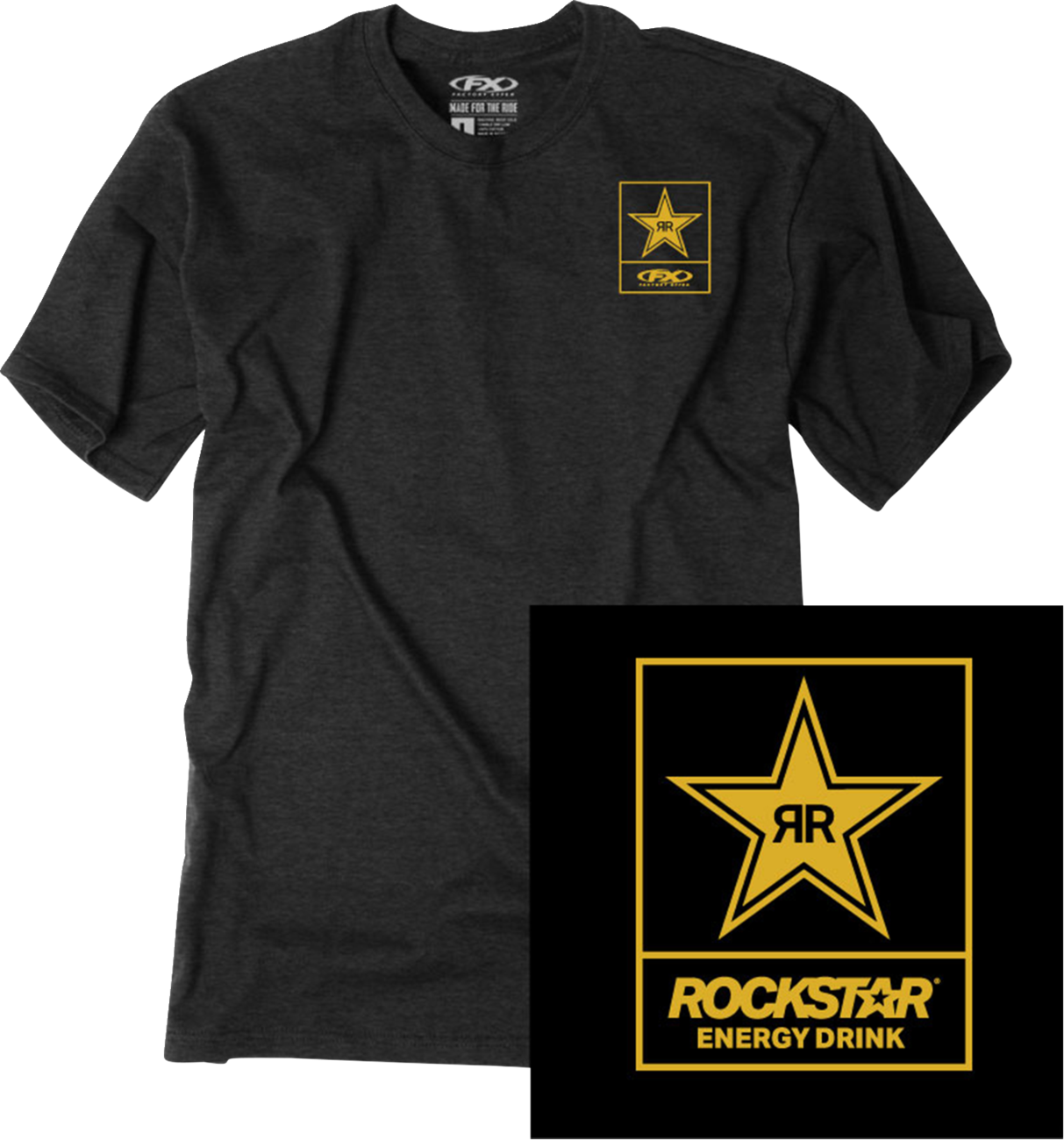 FACTORY EFFEX Rockstar Lockup T-Shirt - Black - 2XL 29-87618