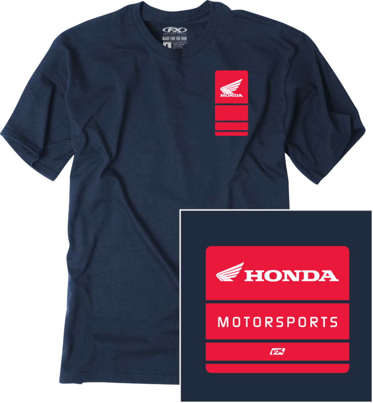 FACTORY EFFEX Honda Phase T-Shirt - Navy - Medium 29-87322