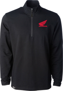 FACTORY EFFEX Honda Performance Quarter-Zip Sweatshirt - Black - Large 29-85324