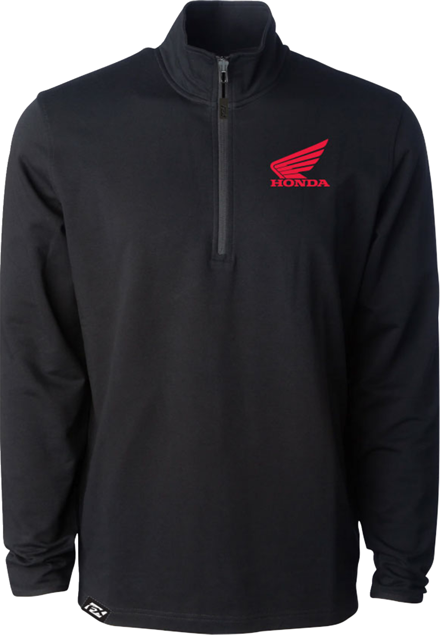 FACTORY EFFEX Honda Performance Quarter-Zip Sweatshirt - Black - XL 29-85326