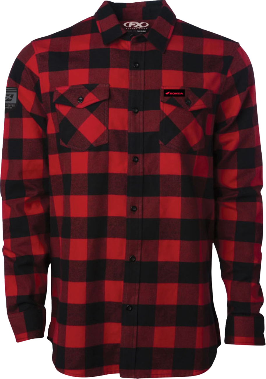 FACTORY EFFEX Honda Explorer Flannel Shirt - Red/Black - Large 29-85304