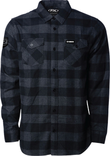FACTORY EFFEX Yamaha Explorer Flannel Shirt - Charcoal/Black - Medium 29-85202