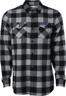 FACTORY EFFEX Suzuki Explorer Flannel Shirt - Gray/Black - XL 29-85406