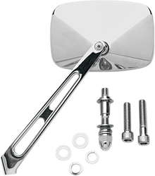 DRAG SPECIALTIES Mirror with Air Stem - Side View - Rectangle - Chrome - Left/Right - Each 60-6240-BC
