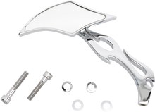 DRAG SPECIALTIES Mirror - Gothic/Flame - Side View - Diamond - Chrome - Left - Each 60-6250FL