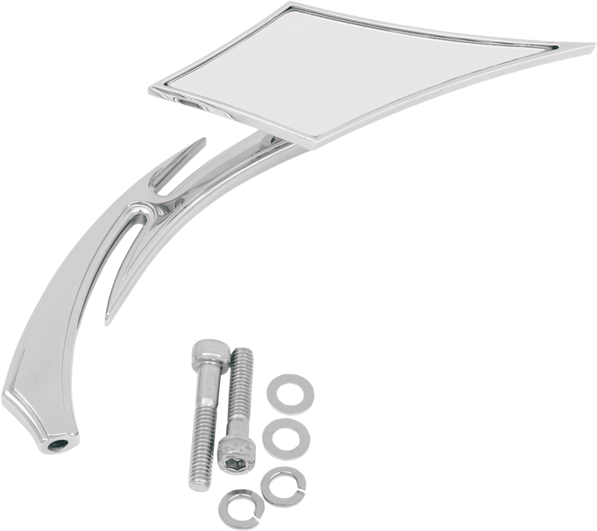 DRAG SPECIALTIES Mirror - Lance - Side View - Diamond - Chrome - Each 76504