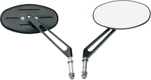 DRAG SPECIALTIES Mirror - Stealth I - Side View - Oval - Black 06400285AC3N