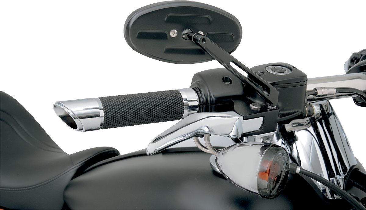 DRAG SPECIALTIES Mirror - Stealth II - Side View - Oval - Black 06400286SC-3N