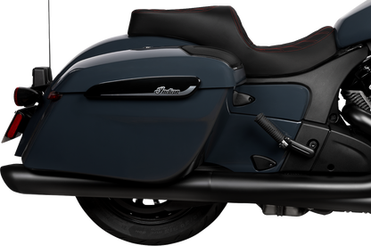 DRAG SPECIALTIES SEATS Freedom Seat - Vinyl - Double Diamond Red Stitch - Challenger '20-'25/Chieftain '25 4722D