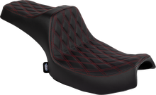 DRAG SPECIALTIES SEATS Predator III 2-Up Seat - Vinyl - Double Diamond - Red Stitch - Chieftain '25/Challenger '20-'25 4720D