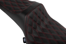 DRAG SPECIALTIES SEATS Predator III 2-Up Seat - Vinyl - Double Diamond - Red Stitch - Chieftain '25/Challenger '20-'25 4720D