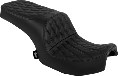DRAG SPECIALTIES SEATS Freedom Seat - Vinyl - Double Diamond Black Stitch - Challenger '20-'25/Chieftain '25 4722B